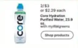 Walgreens Core Hydration Purified Water offer