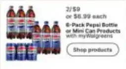 Walgreens Pepsi Bottle or Mini Can Products offer