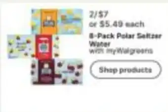 Walgreens 8-Pack Polar Seltzer Water offer