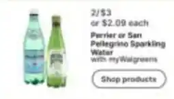 Walgreens Perrier or San Pellegrino Sparkling Water offer
