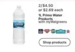 Walgreens 1L Primo Water Products offer