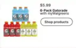 Walgreens 6-Pack Gatorade with myWalgreens offer