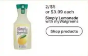 Walgreens Simply Lemonade offer