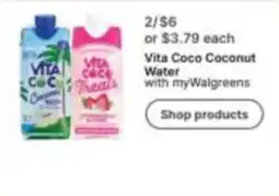 Walgreens Vita Coco Coconut Water offer