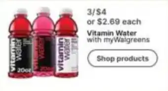 Walgreens Vitamin Water with myWalgreens offer