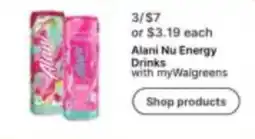 Walgreens Alani Nu Energy Drinks offer