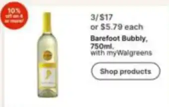 Walgreens Barefoot Bubbly offer
