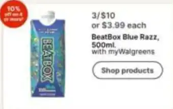 Walgreens BeatBox Blue Razz offer