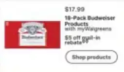 Walgreens Budweiser Products offer