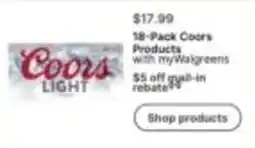 Walgreens Coors Light offer