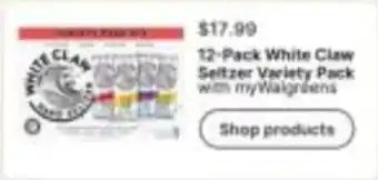 Walgreens White Claw Seltzer Variety Pack offer