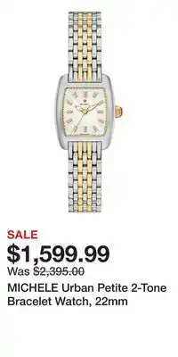 Nordstrom MICHELE Urban Petite 2-Tone Bracelet Watch, 22mm offer