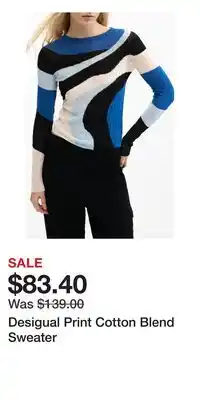 Nordstrom Desigual Print Cotton Blend Sweater offer