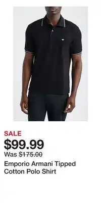 Nordstrom Emporio Armani Tipped Cotton Polo Shirt offer