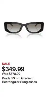 Nordstrom Prada 53mm Gradient Rectangular Sunglasses offer