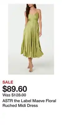 Nordstrom ASTR the Label Maeve Floral Ruched Midi Dress offer