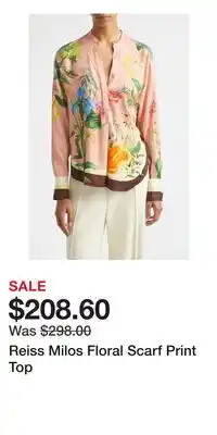 Nordstrom Reiss Milos Floral Scarf Print Top offer