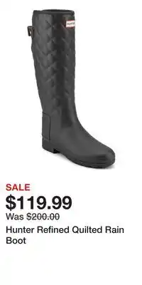 Nordstrom Hunter Refined Quilted Rain Boot offer
