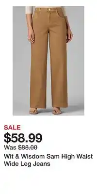 Nordstrom Wit & Wisdom Sam High Waist Wide Leg Jeans offer