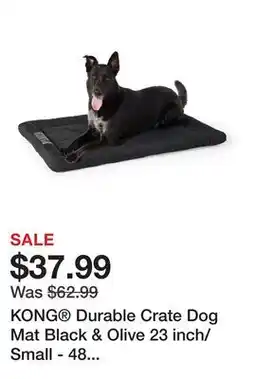 Petsmart KONG Durable Crate Dog Mat Black & Olive 23 inch/Small - 48 inch/X-Large offer