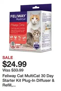 Petsmart Feliway Cat MultiCat 30 Day Starter Kit Plug-In Diffuser & Refill, Stress Relief offer