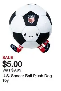 Petsmart U.S. Soccer Ball Plush Dog Toy offer