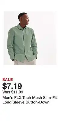 Kohl's Men's FLX Tech Mesh Slim-Fit Long Sleeve Button-Down offer