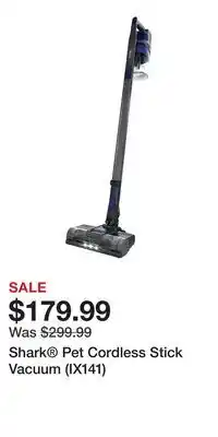 Kohl's Shark Pet Cordless Stick Vacuum (IX141) offer