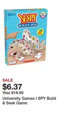 Kohl's University Games I SPY Build & Seek Game offer