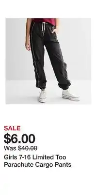 Kohl's Girls 7-16 Limited Too Parachute Cargo Pants offer
