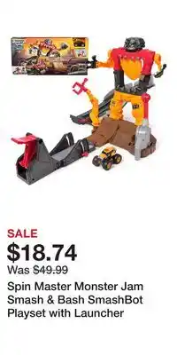 Kohl's Spin Master Monster Jam Smash & Bash SmashBot Playset with Launcher offer