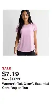 Kohl's Women's Tek Gear Essential Core Raglan Tee offer