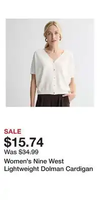 Kohl's Women's Nine West Lightweight Dolman Cardigan offer