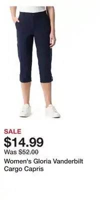 Kohl's Women's Gloria Vanderbilt Cargo Capris offer