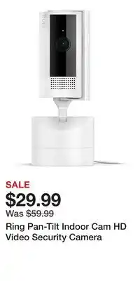 Kohl's Ring Pan-Tilt Indoor Cam HD Video Security Camera offer