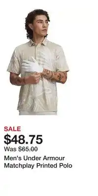 Kohl's Men's Under Armour Matchplay Printed Polo offer
