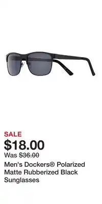 Kohl's Men's Dockers Polarized Matte Rubberized Black Sunglasses offer