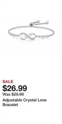 Kohl's Adjustable Crystal Love Bracelet offer