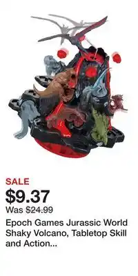 Kohl's Epoch Games Jurassic World Shaky Volcano, Tabletop Skill and Action Game for up to 4 Players offer