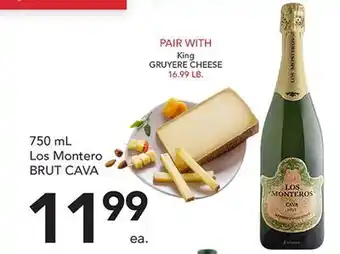 Pete's Fresh Market 750 mL Los Montero BRUT CAVA offer