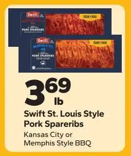 Save a Lot Swift St. Louis Style Pork Spareribs offer