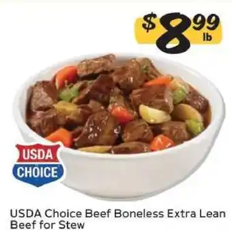 Winn Dixie USDA Choice Beef Boneless Extra Lean Beef for Stew offer