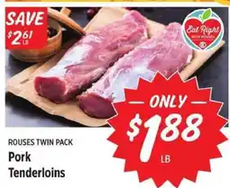 Rouses ROUSES TWIN PACK Pork Tenderloins offer