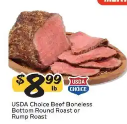 Winn Dixie USDA Choice Beef Boneless Bottom Round Roast or Rump Roast offer