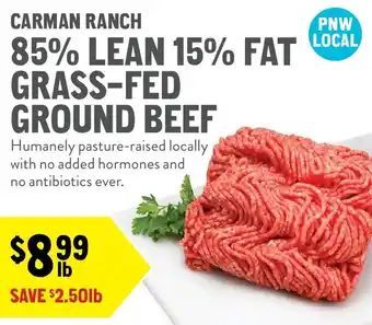 New Seasons Market Carman Ranch Grass-Fed Ground Beef offer