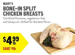 New Seasons Market Mary's bone-in split chicken breasts offer