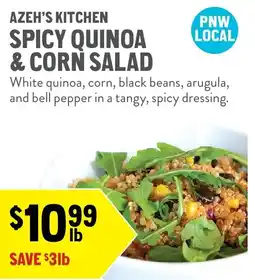 New Seasons Market Azeh's Kitchen Spicy Quinoa & Corn Salad offer