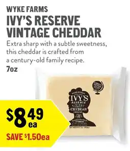 New Seasons Market Wyke Farms Ivy's Reserve Vintage Cheddar offer