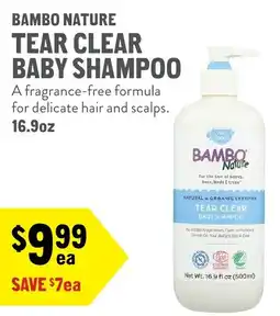 New Seasons Market Bambo Nature Tear Clear Baby Shampoo offer