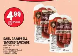Foodarama Earl Campbell smoked sausage offer